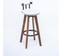 Tabouret de Bar Pivotant Rétro, Tabouret de Bar en Bois Massif, Universel for Toutes Les Saisons, Confortable for S'asseoir, Adapté à Tous Les Types de Restaurants, Bars et Espaces de Loisirs(White,73