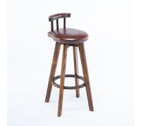 Tabouret de Bar Pivotant Rétro, Tabouret de Bar en Bois Massif, Universel for Toutes Les Saisons, Confortable for S'asseoir, Adapté à Tous Les Types de Restaurants, Bars et Espaces de Loisirs(Red,73cm