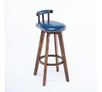 Tabouret de Bar Pivotant Rétro, Tabouret de Bar en Bois Massif, Universel for Toutes Les Saisons, Confortable for S'asseoir, Adapté à Tous Les Types de Restaurants, Bars et Espaces de Loisirs(Blue,73c