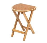 Tabouret de bar pliable en rotin doux rembourré respirant et peu encombrant pour la maison, les comptoirs, les tables de salle à manger, les salles d'étude, 48 cm, couleur originale
