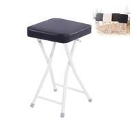 Tabouret de bar pliable et rembourré, carré, 50 cm de haut, capacité de 113,4 kg, siège portable léger pour cuisine, salle de jeux, dortoir
