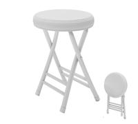 Tabouret de bar pliable, tabouret de bar pliable et rembourré sans dossier de 50 cm, tabouret de cuisine portable et pliable for le petit-déjeuner, l'intérieur, le jardin, le balcon, le bureau et l'ex