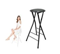 Tabouret de Bar Pliant sans Dos - Salon de l'économie d'espace pour la Maison, Le Bureau, la Cuisine et Les fêtes Beauty Comes
