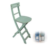 Tabouret de Bar Pliant, Tabouret de Bar Pliable 24 Pouces avec Dossier, Chaise Haute en Bois Moderne for Petit-déjeuner, Tabouret Haut et Portable(Green)