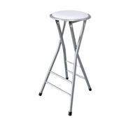 Tabouret de bar pliant, tabouret de chaise pliante rembourrée 24in, 28 pouces tabouret de bar pliant lourd en arrière sans dossier adulte pliant pour adulte pour cuisine, salle de jeux, bistrot,