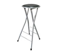 Tabouret de bar pliant, tabouret de chaise pliante rembourrée 24in, 28 pouces tabouret de bar pliant lourd en arrière sans dossier adulte pliant pour adulte pour cuisine, salle de jeux, bistrot,