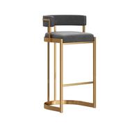 Tabouret de Bar Réception Cuisine Lumière Luxe Premium Sensation Îlot Table Tabourets Hauts Maison Dossier Caissier Spécial Tabourets De Bar Maison Cuisine Bistro(Grigio)