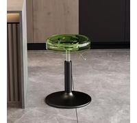 Tabouret de bar réglable avec pivotant à 360° et repose-pieds - Chaise moderne pour cuisine et salle à manger - Pour la maison, le bistrot ou le café - Hauteur : 45 à 55,1 cm
