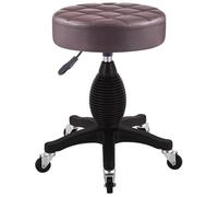 Tabouret de Bar Reglable en Hauteur Pivotant Classique à roulettes, Tabouret Central Cuisine Hauteur Réglable et Économique, Design en Éponge Épaisse, pour Salon(Gray)