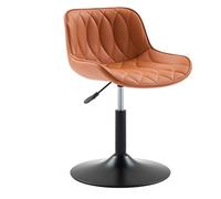 Tabouret de bar réglable pivotant à 360° avec dossier - Chaises de comptoir en similicuir pour cuisine, salle à manger, île, café - Design moderne (hauteur : 40-57 cm)