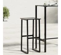 Vidaxl Tabourets De Bar Lot De 4 Noir Acier Enduit De Poudre