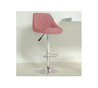 Tabouret de Bar Siège de Pub Chaise Pivotante de Bar Siège de Bistrot Chaise de Bar Tabouret de Comptoir Hauteur Réglable Rose Velours