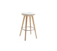 Tabouret de bar scandinave blanc et bois clair 66 cm NORDECO