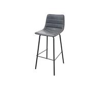 Tabouret de bar simili gris ardoise Brooklyn - Gris
