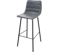 Tabouret de bar simili gris ardoise Brooklyn - Gris