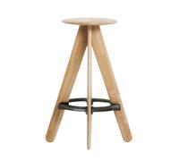 Tabouret de bar Slab foot plate black cast iron H 25cm