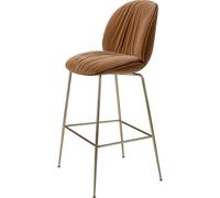 Tabouret de Bar Souple Beetle H77 en Laiton Antique /Sunday/Dedar 112