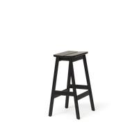 Tabouret de Bar Standard D'angle Form & Refine 65 Hêtre Teinté Noir