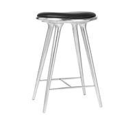 Tabouret de bar structure aluminium H 69cm aluminium base