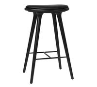Tabouret de bar structure chêne H 74cm black stained oak base