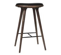 Tabouret de bar structure chêne H 74cm dark stained oak base