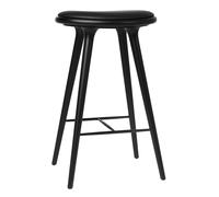 Tabouret de bar structure hêtre H 74cm black stained beech base