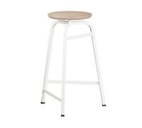 Tabouret de bar surface d’assise chêne Treble 65cm WxHxD 44x65x30cm
