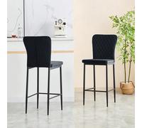 Tabouret de bar tabouret de chaise de bar design, chaise , avec tabouret à la mode avec pieds en métal, tabouret de comptoir repose-pieds pour bistro salle à manger et bar ▶ Housse en velours : textur