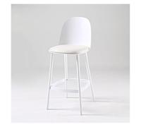 Tabouret de Bar Tabourets de Bar à Usage Domestique, tabourets Hauts avec Dossier, Chaise d'îlot de comptoir Maison Cuisine Bistro(Blanc)