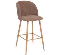 Tabouret de bar taupe Céleste pieds effet bois Atmosphera Taupe G
