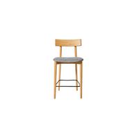 MUUBS Tabouret de bar Tetra Tissu couleur béton-chêne huilé naturel
