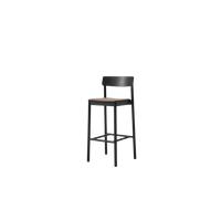 Tabouret de Bar &Tradition Betty TK17 en Frêne Laqué Noir/fusible