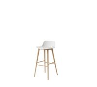 &Tradition Tabouret de bar Rely HW123 Chêne laqué blanc. 75 cm