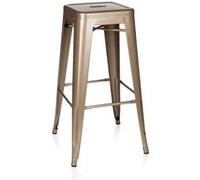 hjh OFFICE 645013 Tabouret de Bar VANTAGGIO High Métal Or, Tabouret Industriel Haut, empilable
