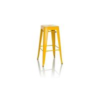 hjh OFFICE Tabouret de Bar VANTAGGIO High Métal Jaune, Tabouret Industriel Haut, empilable, 645081