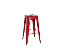 Tabouret de bar VANTAGGIO HIGH métallique rouge