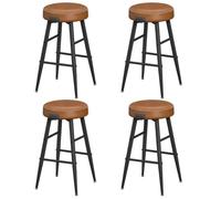 Tabouret de Bar - VASAGLE - Lot de 4 - Marron caramel - Cuisine - Montage Facile - Siège Haut