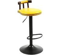 Tabouret de bar vintage en polyuréthane - Chaise haute avec repose-pieds pour cuisine, bistro, pub et café - Tabouret haut moderne en métal