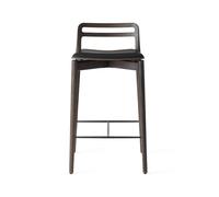 Tabouret de Bar Vipp 484 Cabin Chêne foncé/Cuir Noir