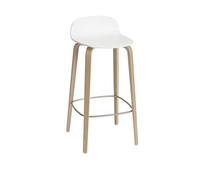 Tabouret de Bar Visu m. Base en Bois Blanc/ Chêne H88.5