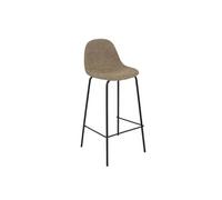 Tabouret de bar Vladi tissu moka bouclette Atmosphera G