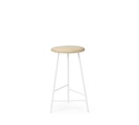 Tabouret de Bar Warm Nordic Pebble H65 Frêne/ Blanc