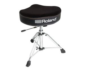 Tabouret de batterie en forme de selle Roland, avec assise en velours et base hydraulique - RDT-SH
