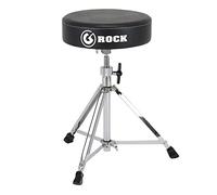 Tabouret de Batterie Gibraltar, Tabouret de Batterie Rock Hardware Series, RK108 (diamètre : 33cm, Assise en Vinyle, Memory Lock, Position tripode, Pieds en Caoutchouc 'Super Foot')