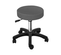 Physa Tabouret De Bureau À roulettes Travail Physa Aversa Gray (Vérin Gaz, Hauteur 45-58 cm, Max 150 Kg, Revêtement PVC, Gris)