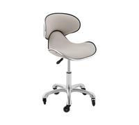 Tabouret de bureau avec dossier - 470 - 590 mm - 150 kg - Gris | physa