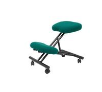 Tabouret de bureau ergonomique fixe, réglable en différentes positions et avec roulettes Siège rembourré en tissu BALI vert clair