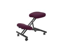 Tabouret de bureau ergonomique fixe, réglable en plusieurs positions et à roulettes Siège rembourré en tissu BALI violet (AVEC