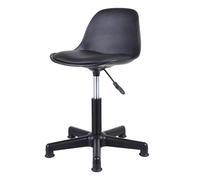 Tabouret de bureau pivotant à hauteur réglable - Hydraulique - Ergonomique - Avec roulettes de dossier - Pour massage, spa, rédaction médicale, tatouage, coiffeur (B)