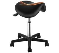 VEVOR Tabouret de bureau selle ergonomique – 181 kg, hauteur 51–71 cm, roulettes 360°, coussin épais